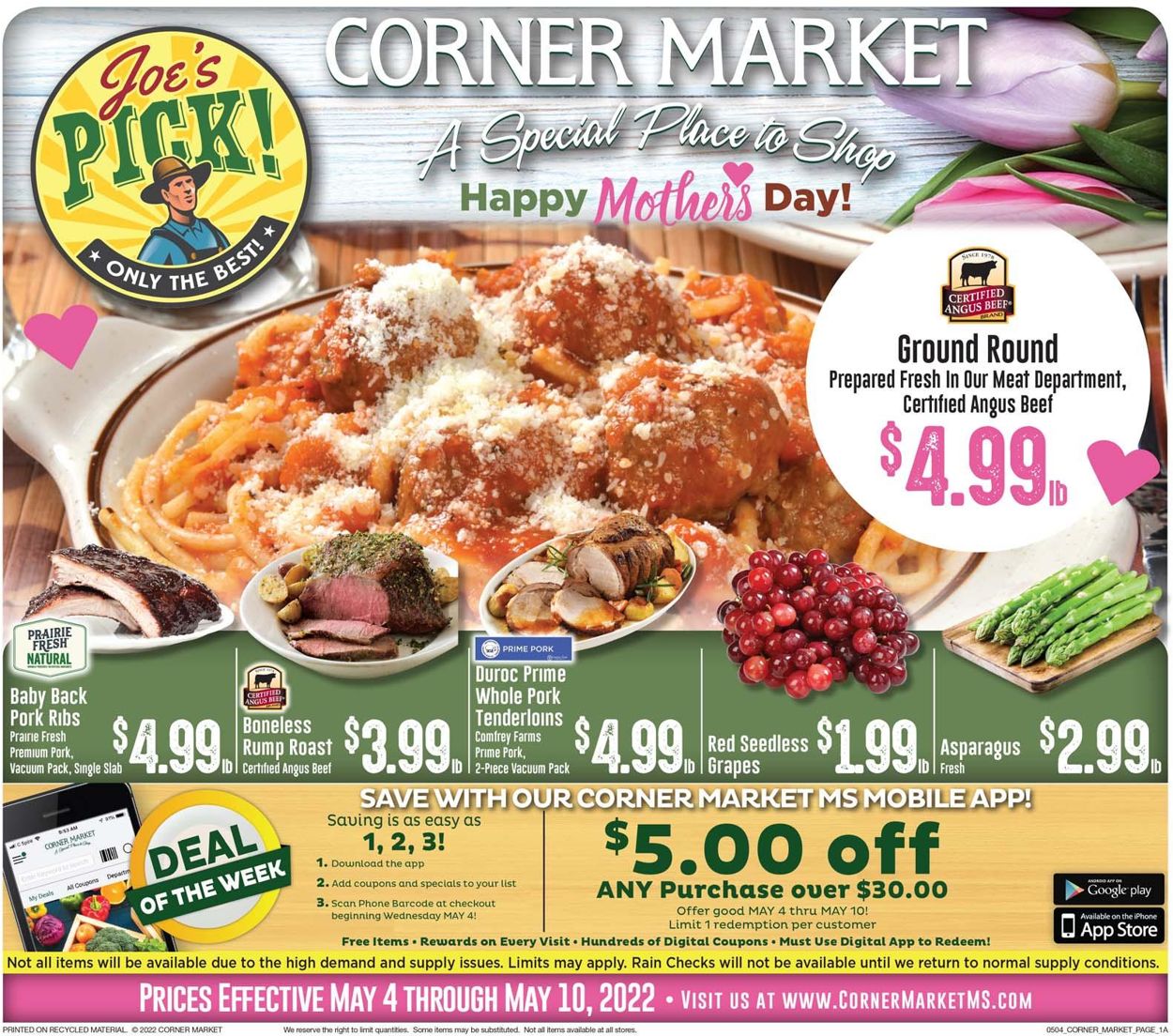 Corner Market Ad from 05/04/2022