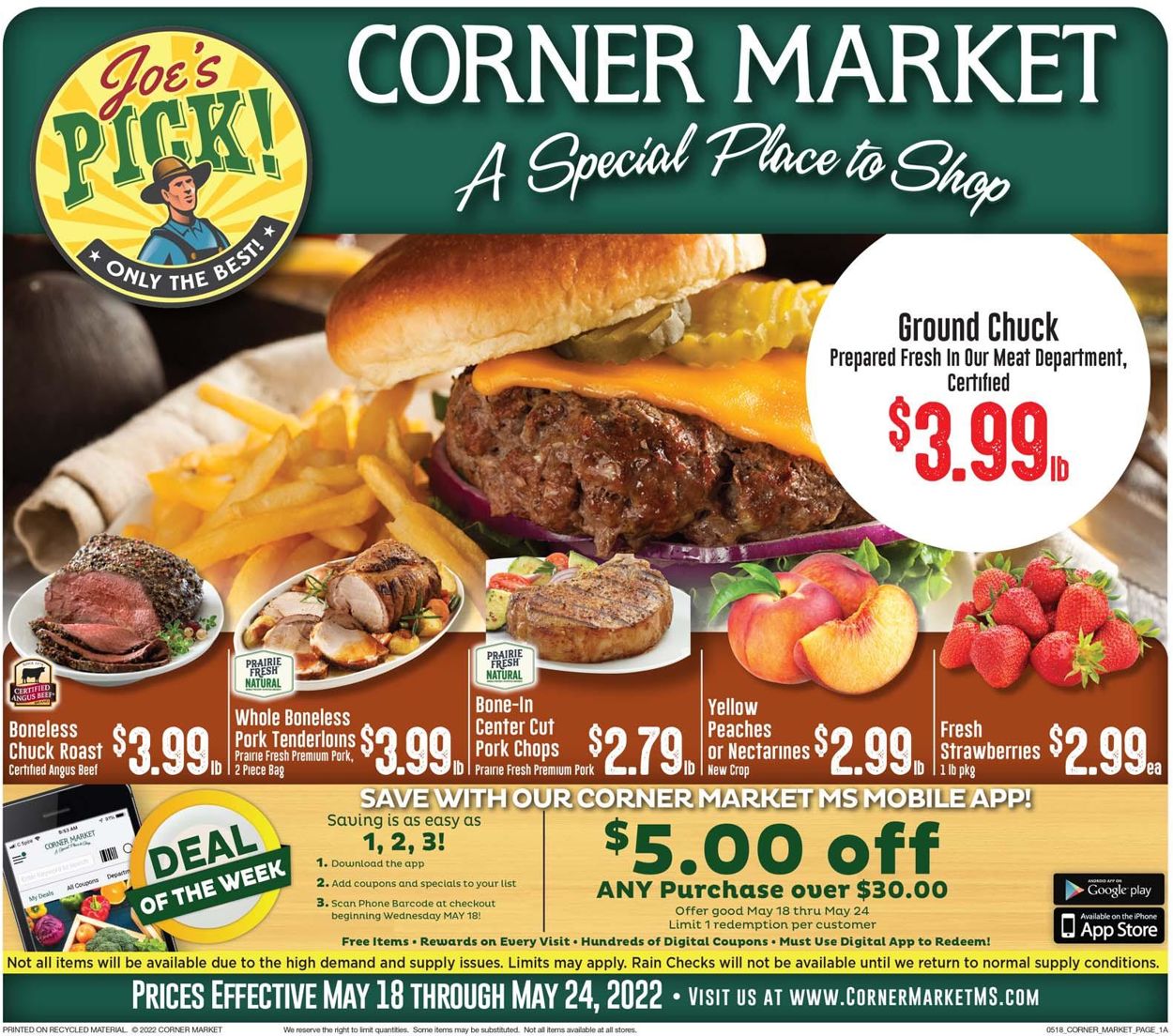 Corner Market Ad from 05/18/2022
