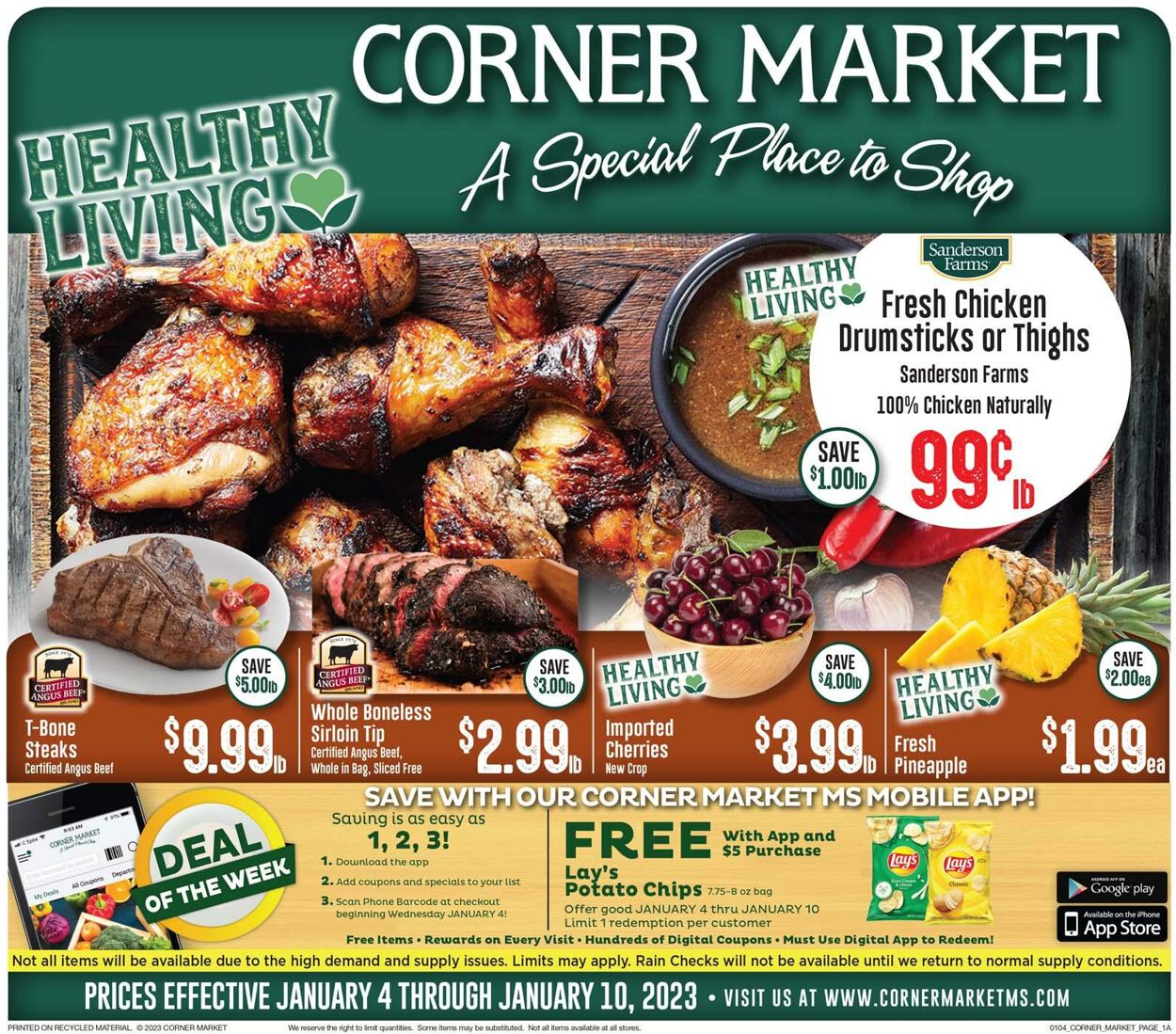 Corner Market Ad from 01/04/2023