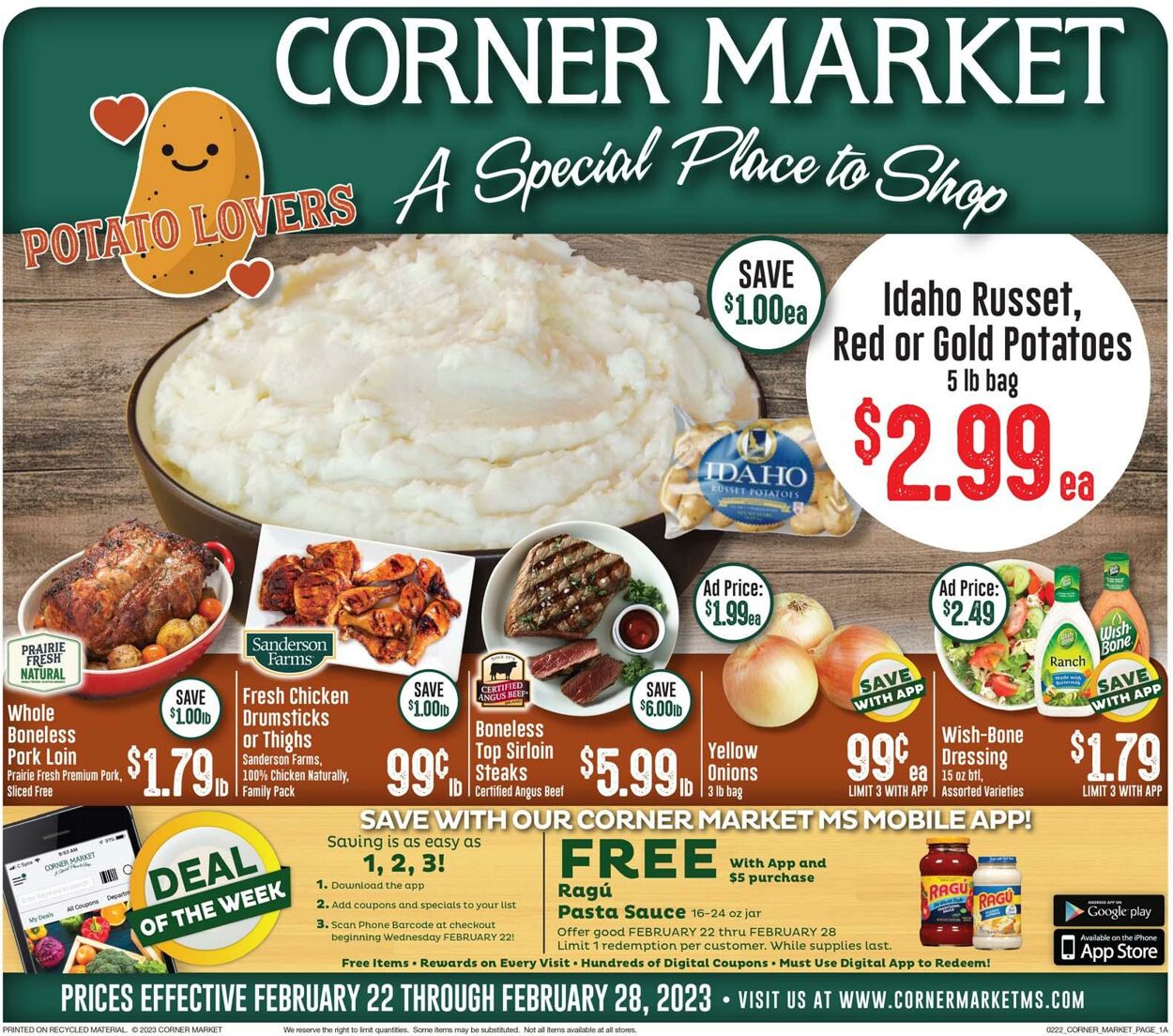 Corner Market Ad from 02/22/2023