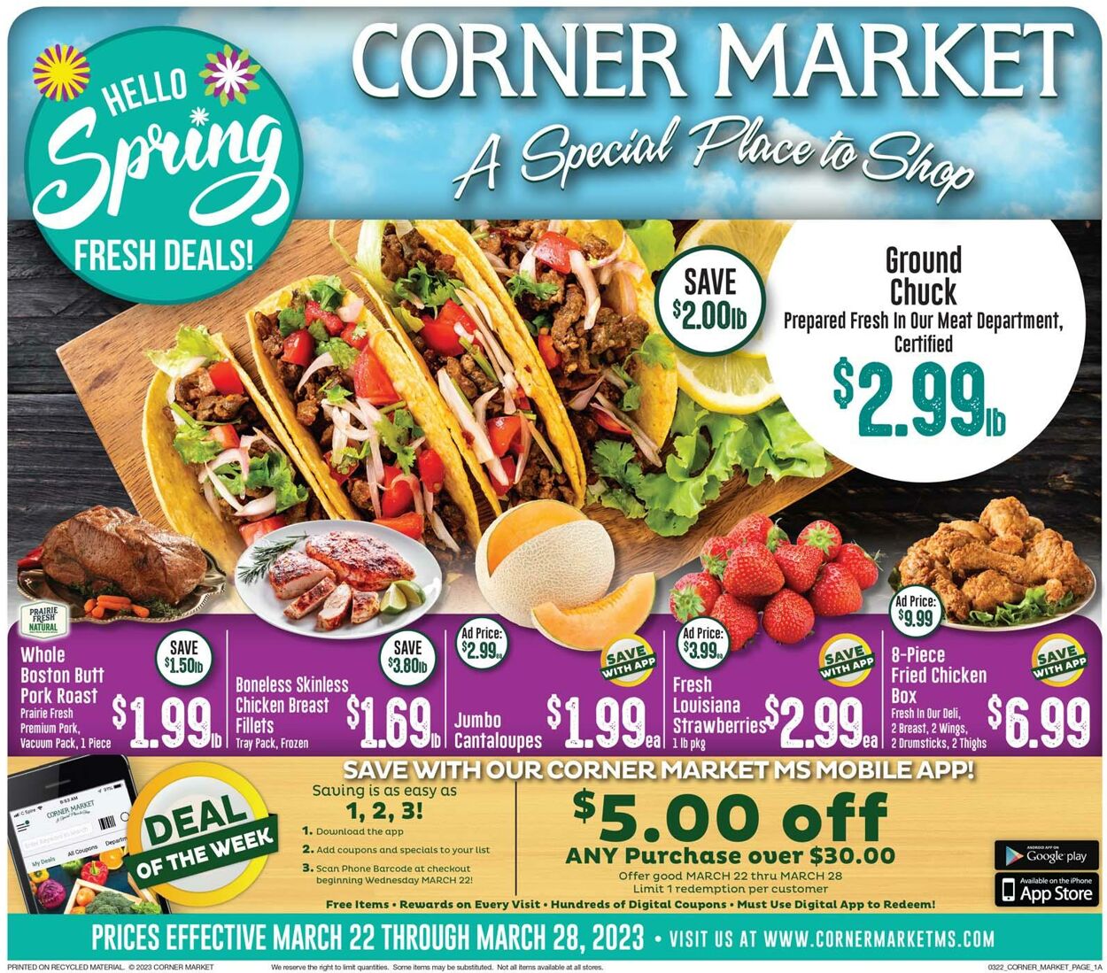 Corner Market Ad from 03/22/2023