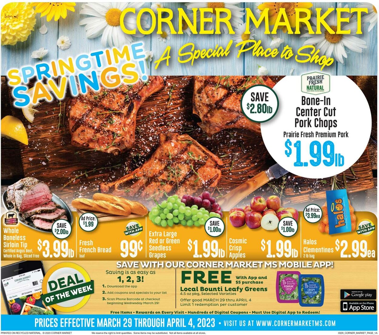 Corner Market Ad from 03/29/2023