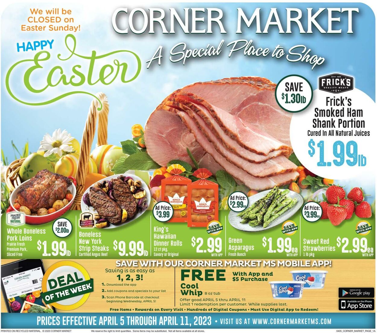 Corner Market Ad from 04/05/2023