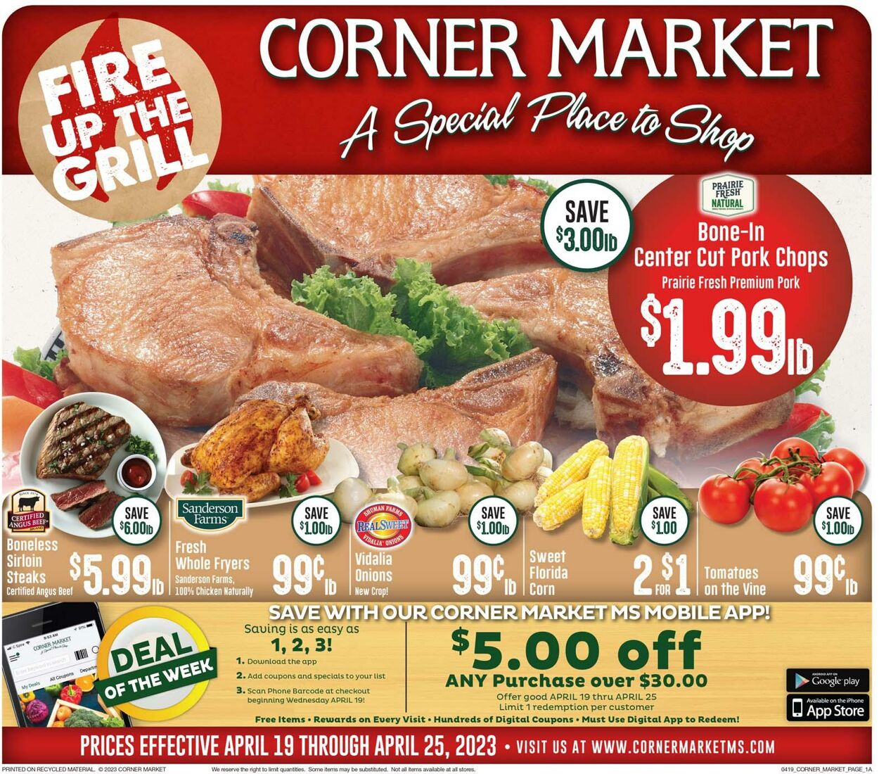 Corner Market Ad from 04/19/2023