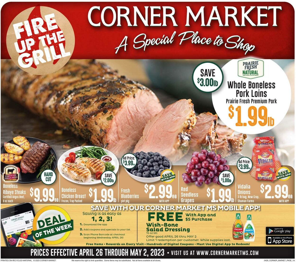 Corner Market Ad from 04/26/2023