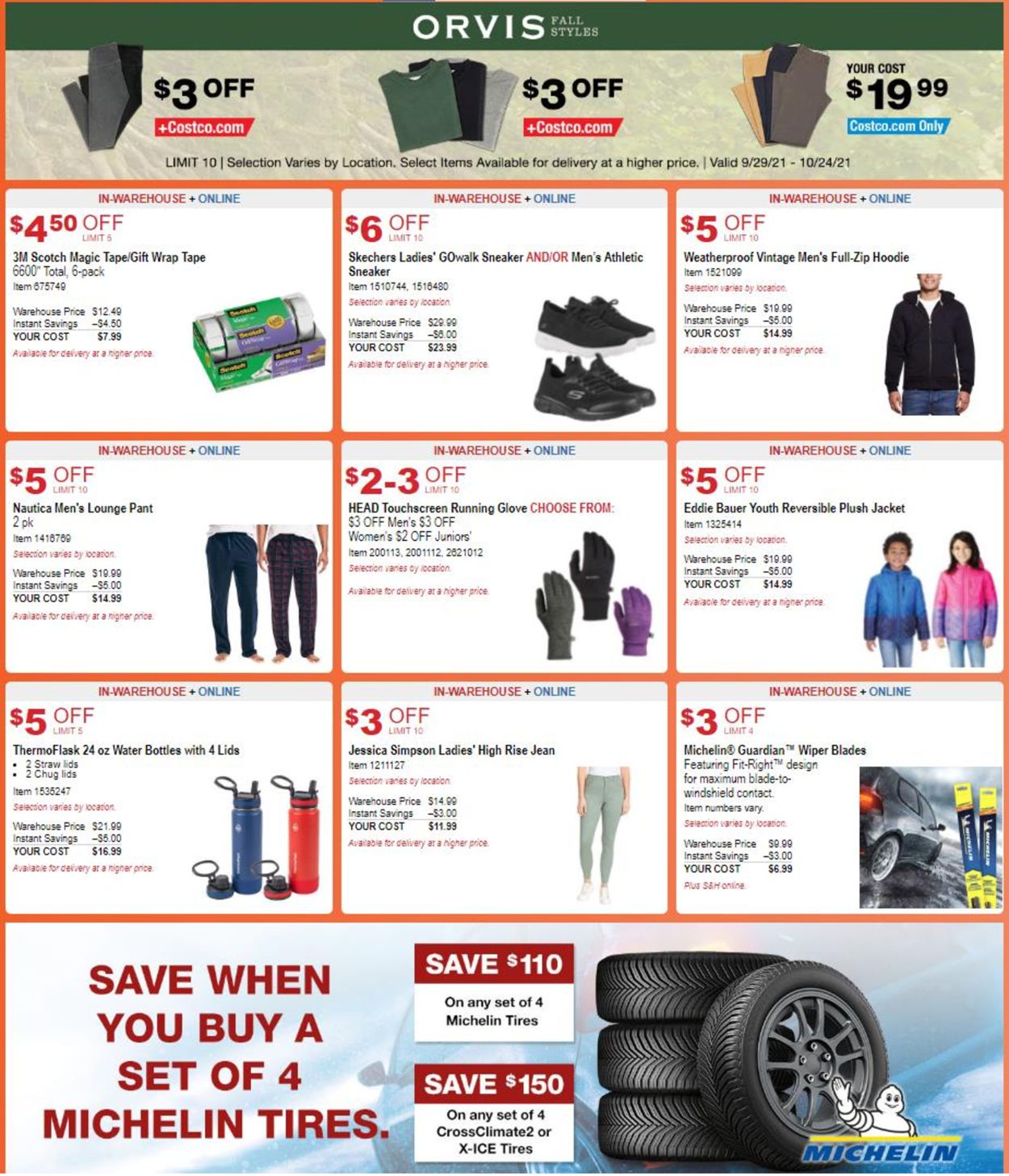 Costco Ad from 09/29/2021