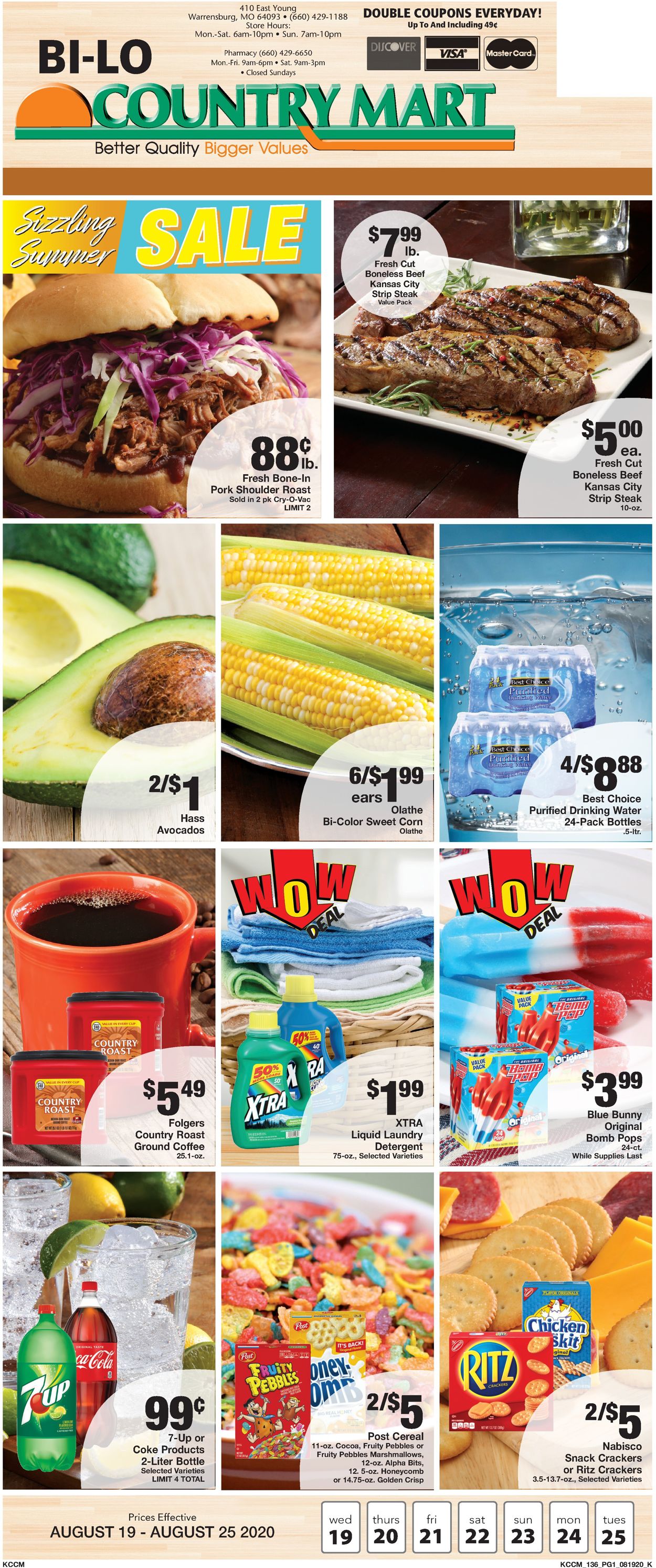 Country Mart Ad from 08/19/2020