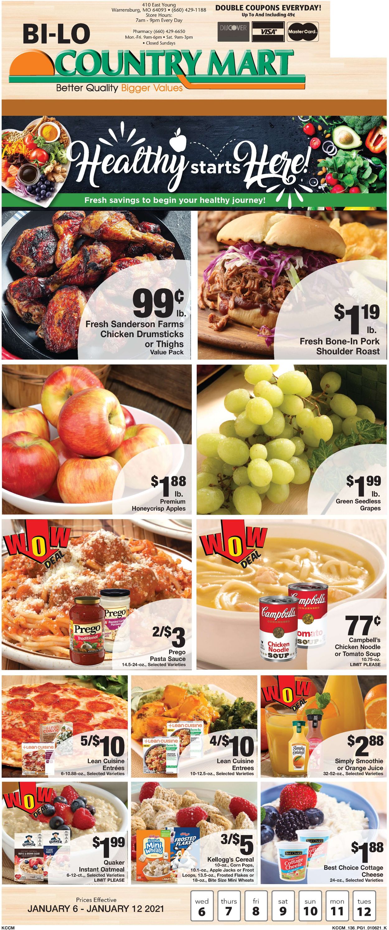 Country Mart Ad from 01/06/2021