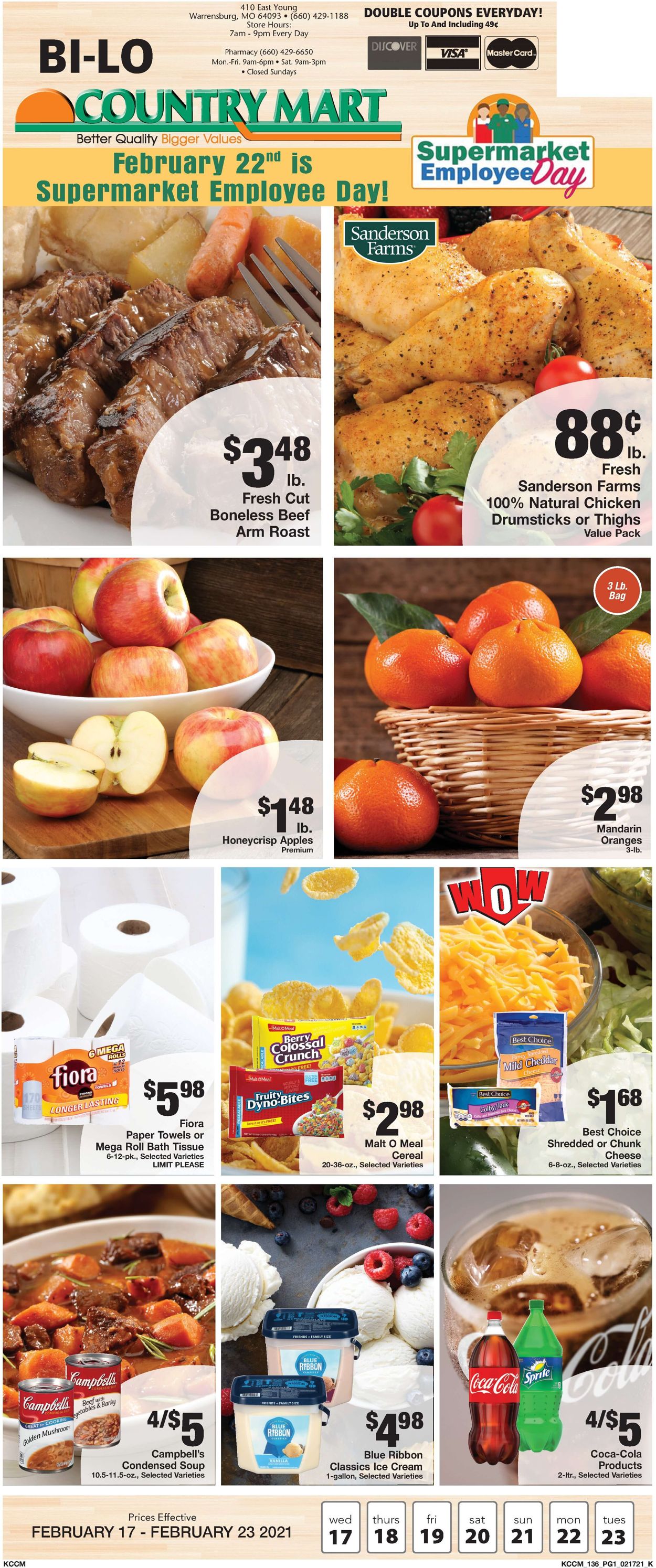 Country Mart Ad from 02/17/2021