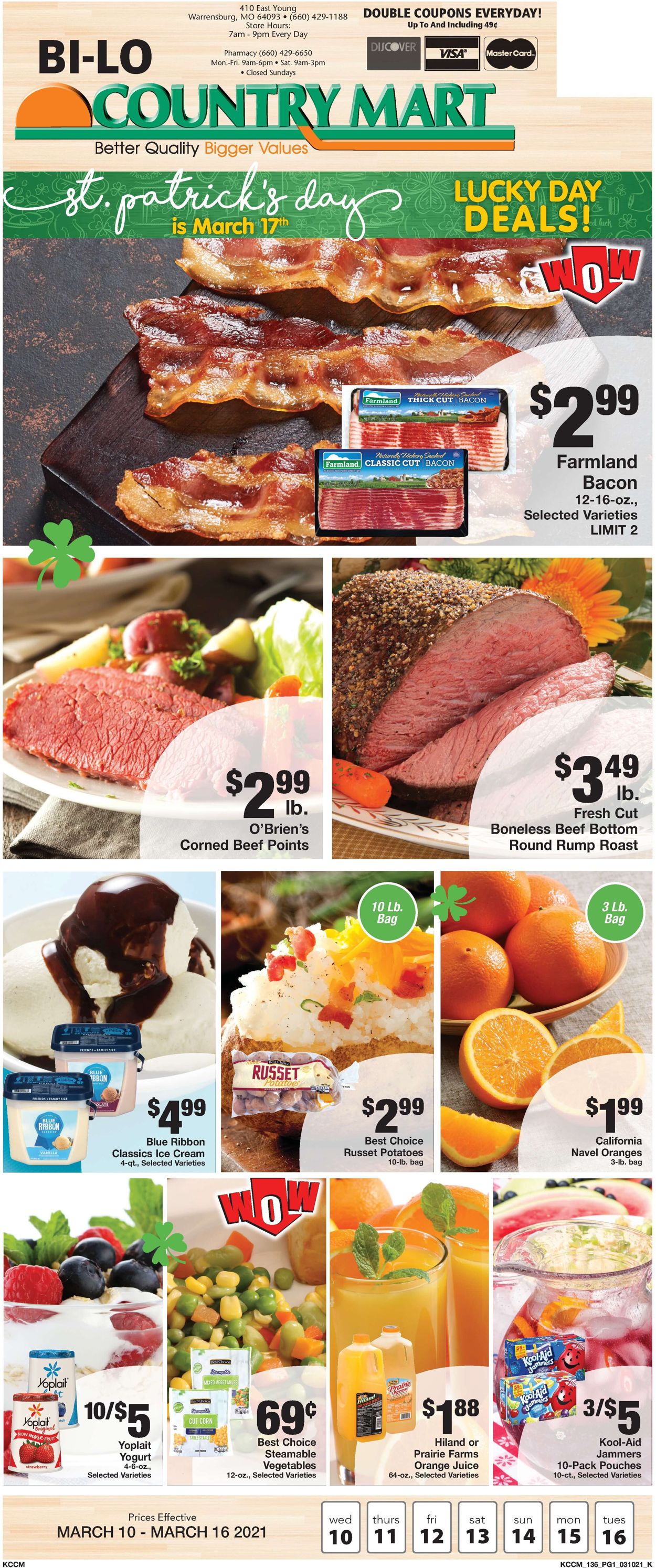 Country Mart Ad from 03/10/2021