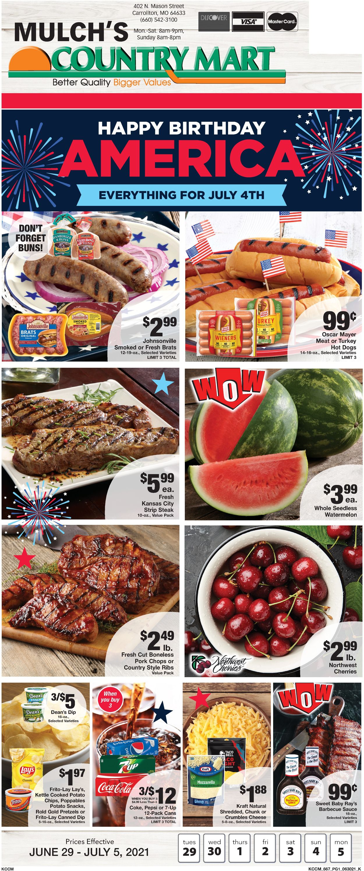 Country Mart Ad from 06/29/2021