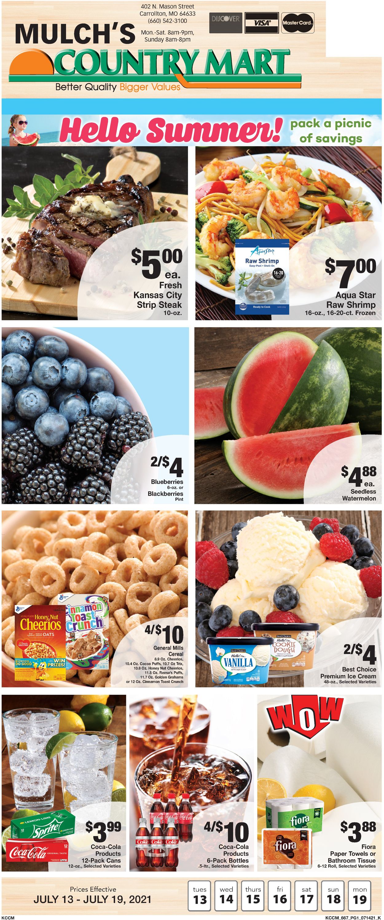 Country Mart Ad from 07/13/2021