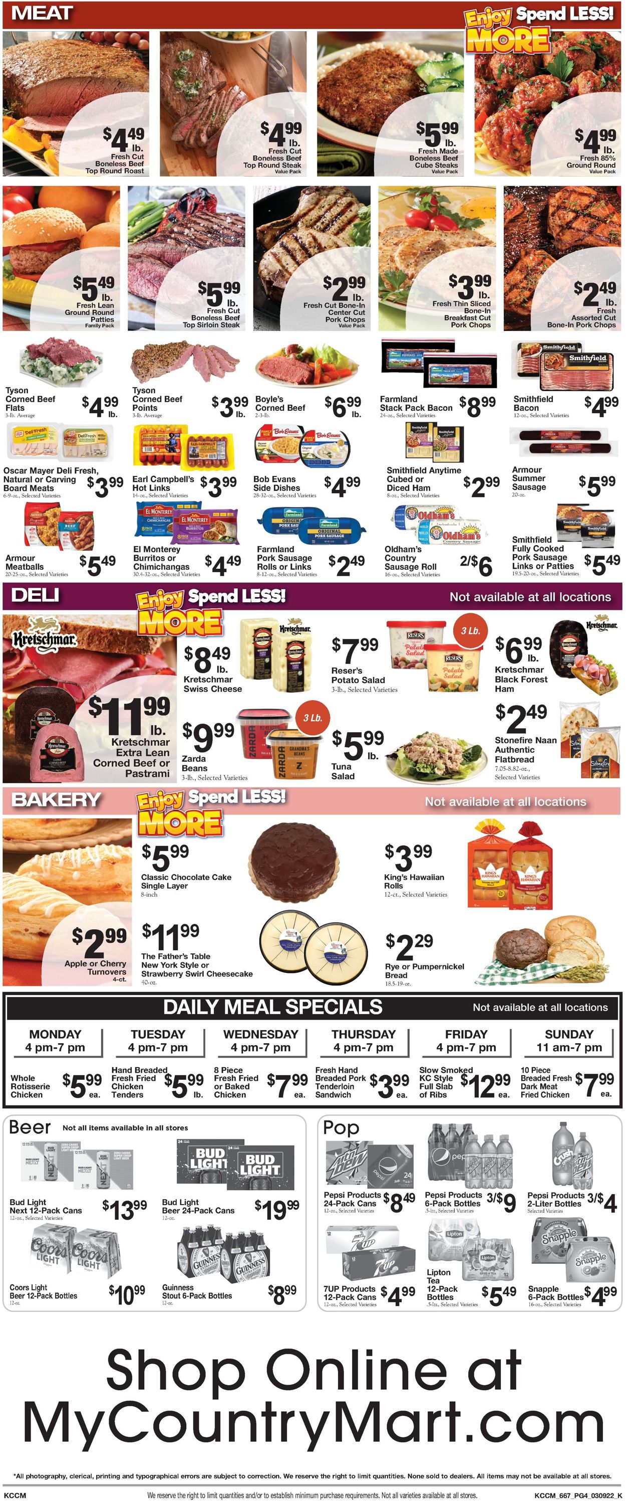 Country Mart Ad from 03/08/2022