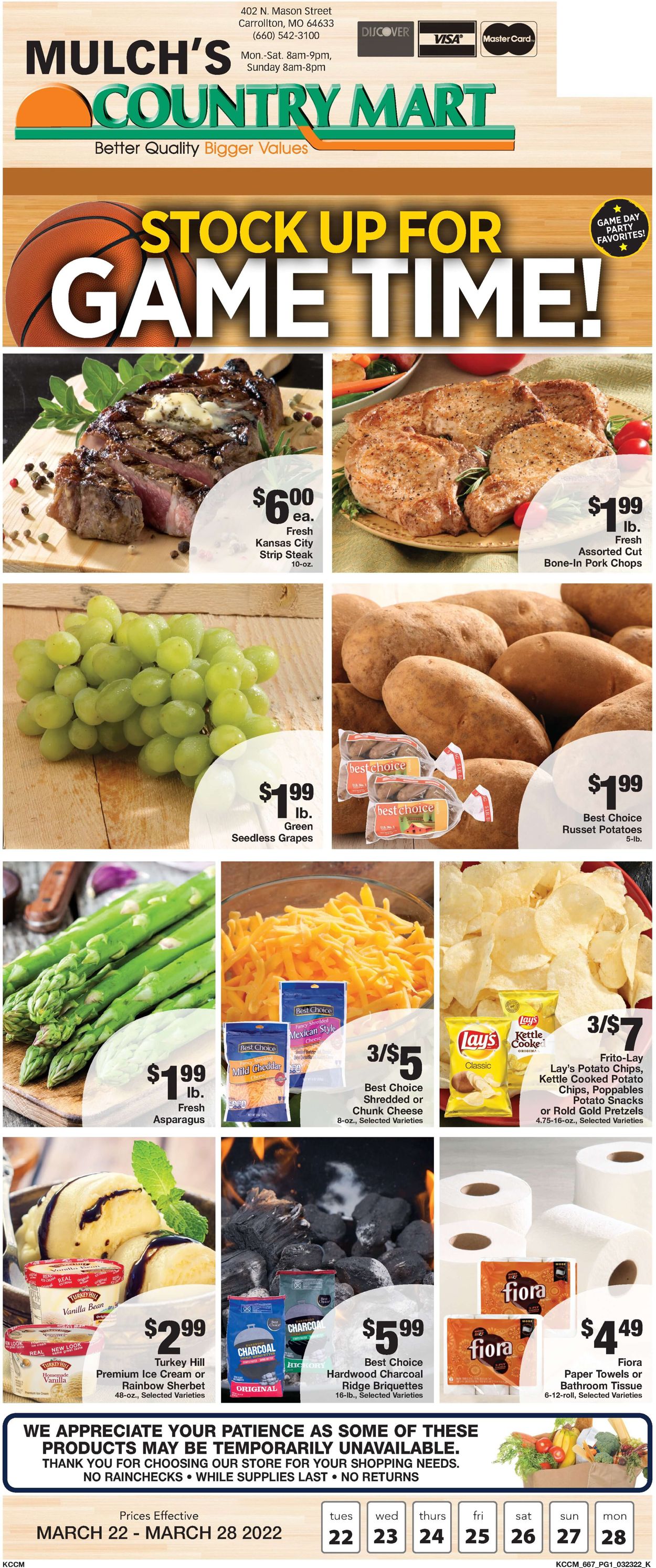 Country Mart Ad from 03/22/2022