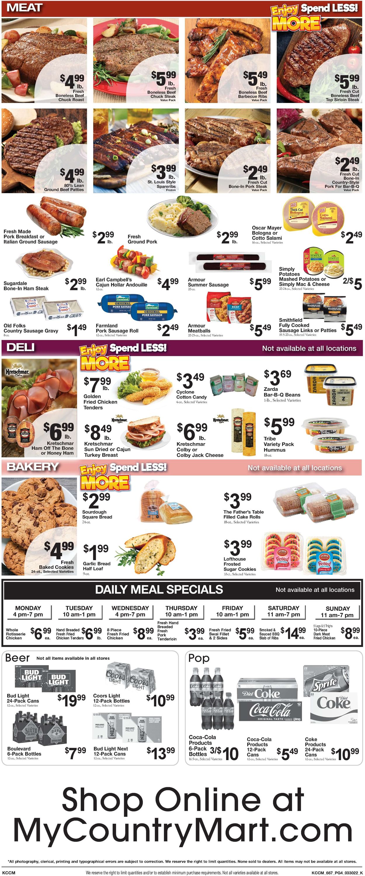 Country Mart Ad from 03/29/2022