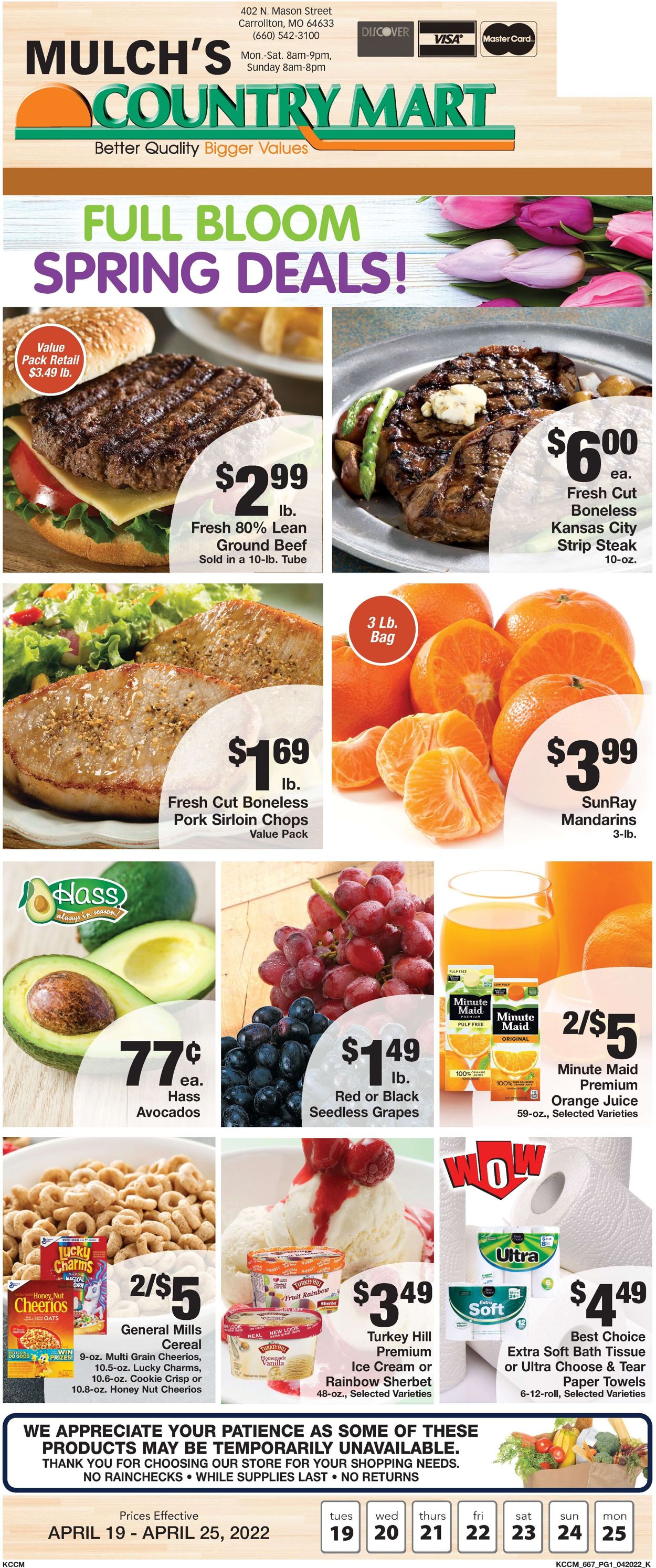 Country Mart Ad from 04/19/2022