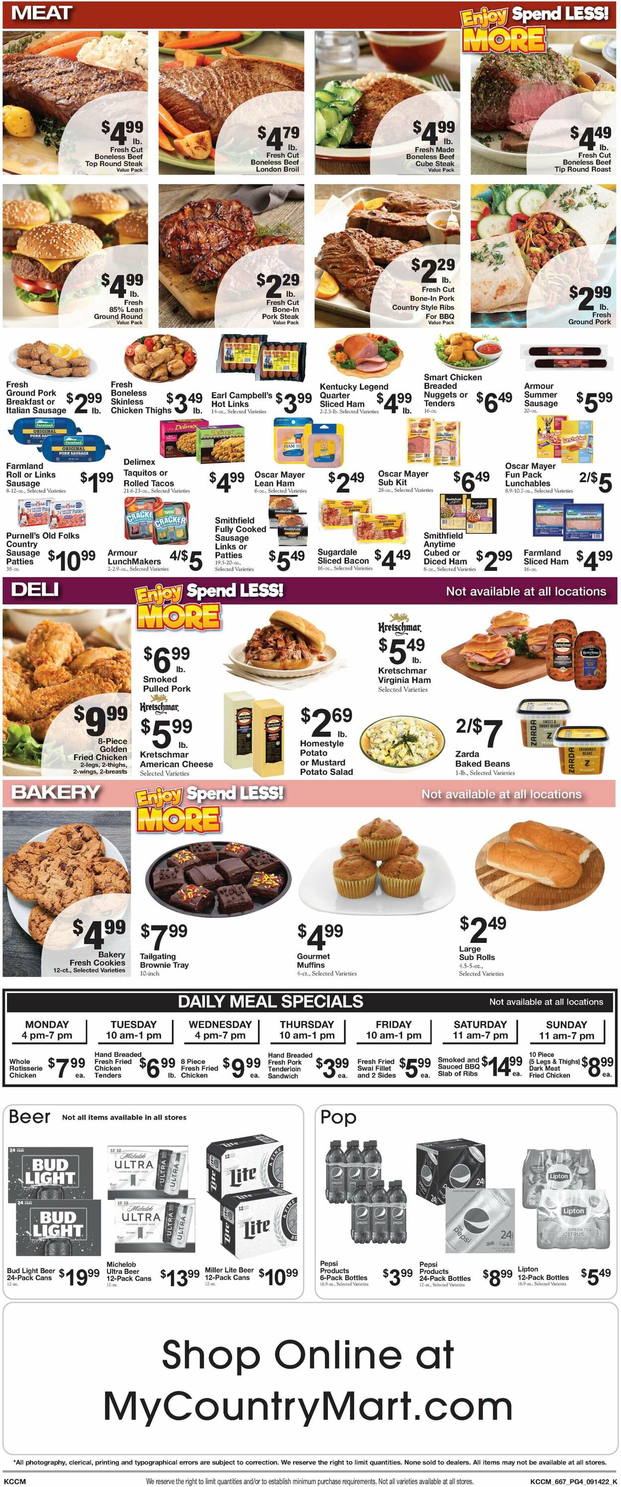 Country Mart Ad from 09/13/2022