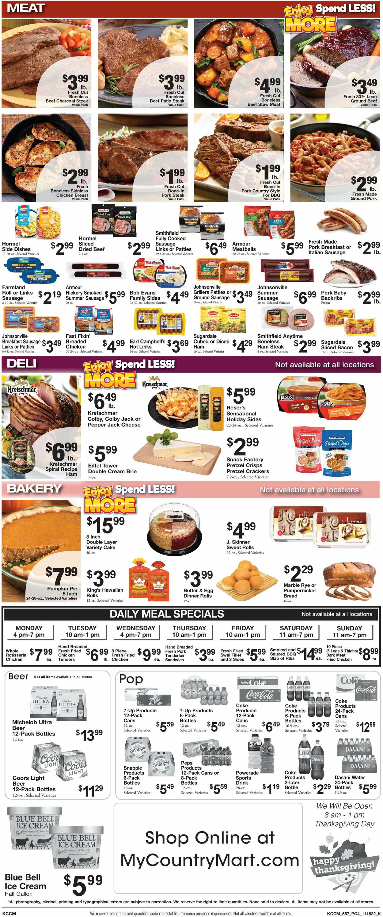 Country Mart Ad from 11/15/2022