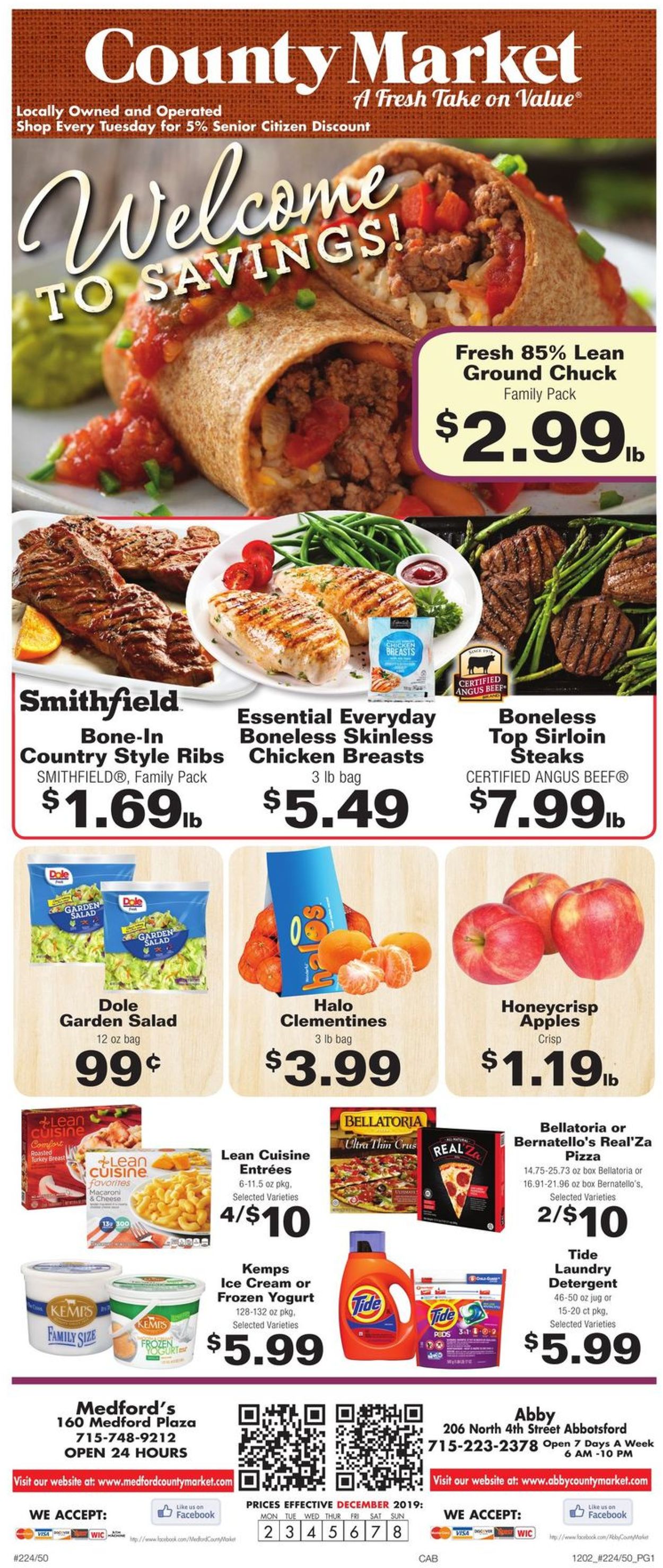 County Market Ad from 12/02/2019