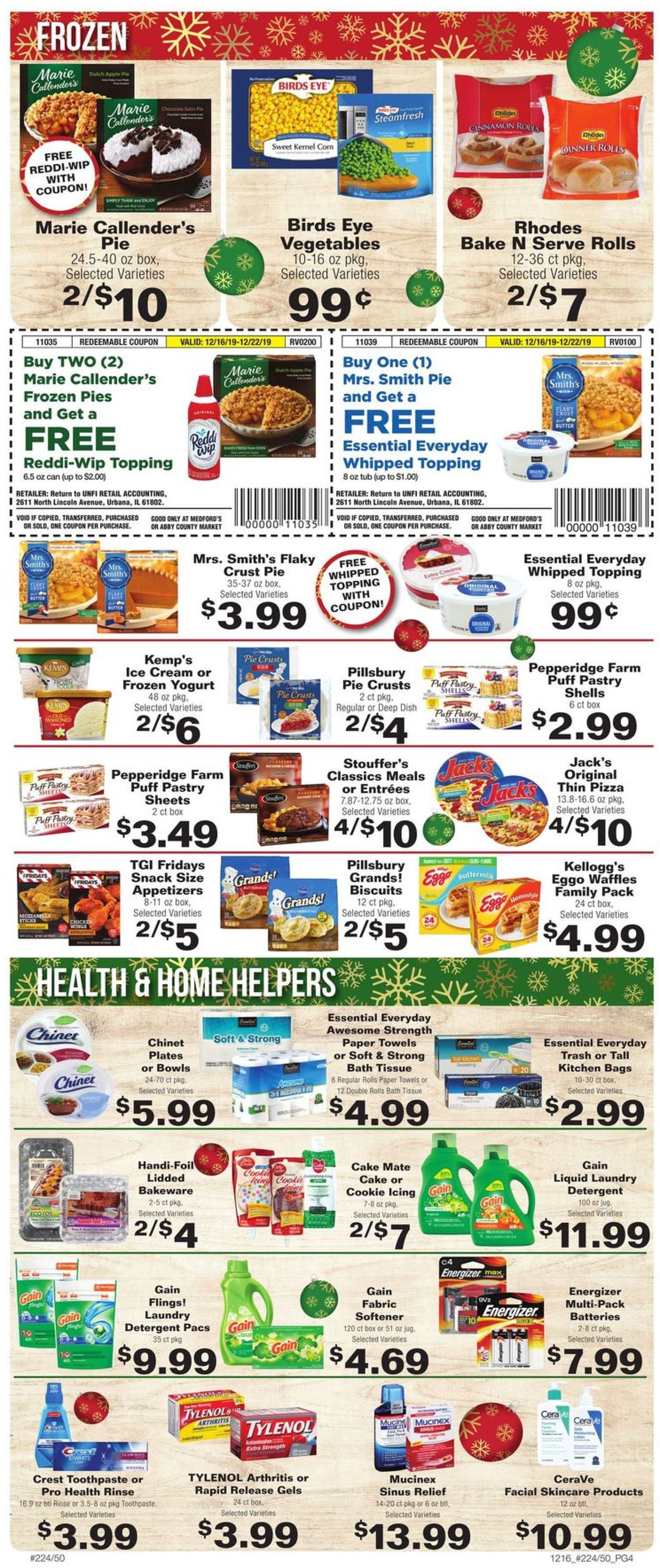 County Market Ad from 12/16/2019