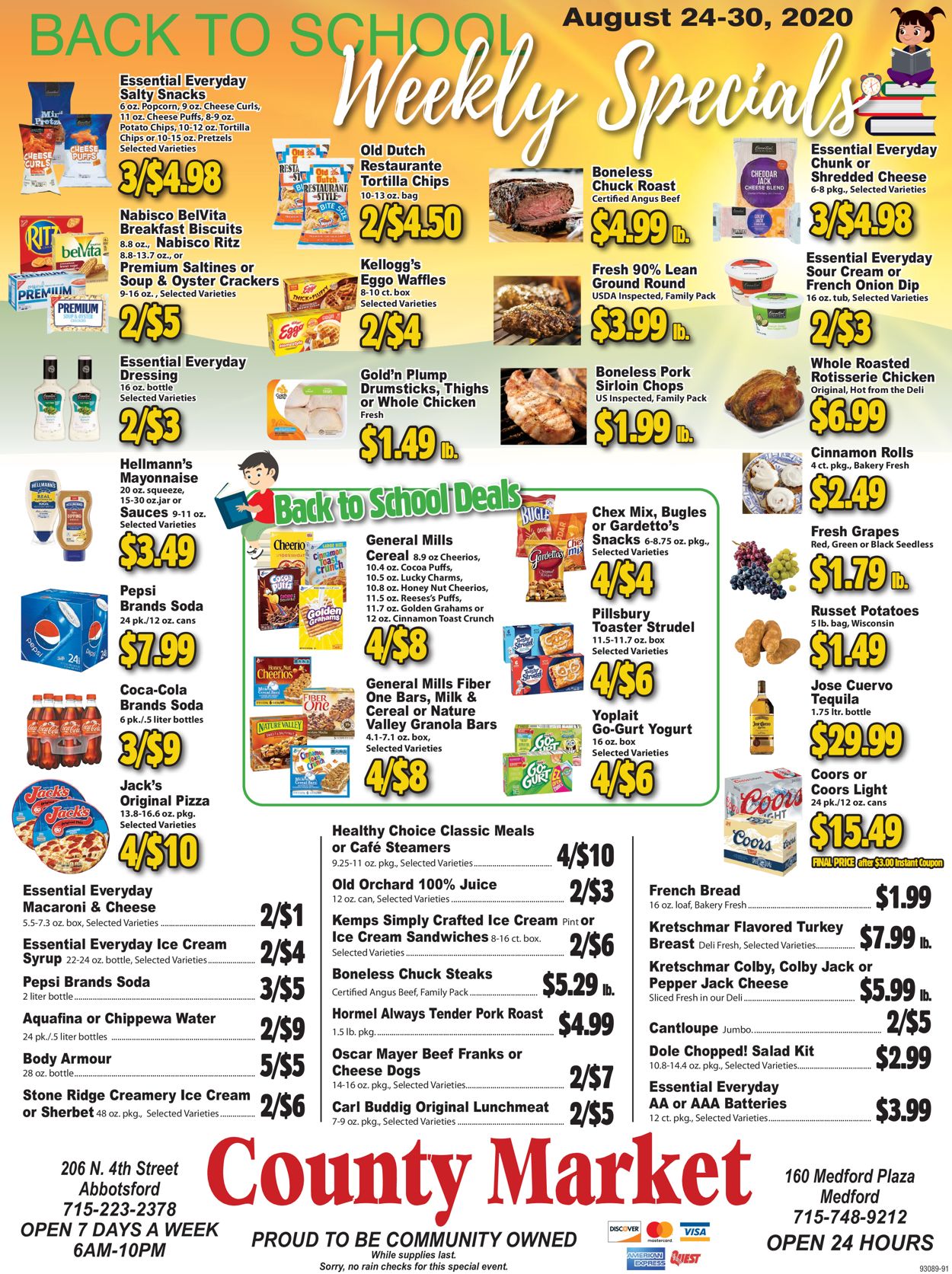 County Market Ad from 08/24/2020