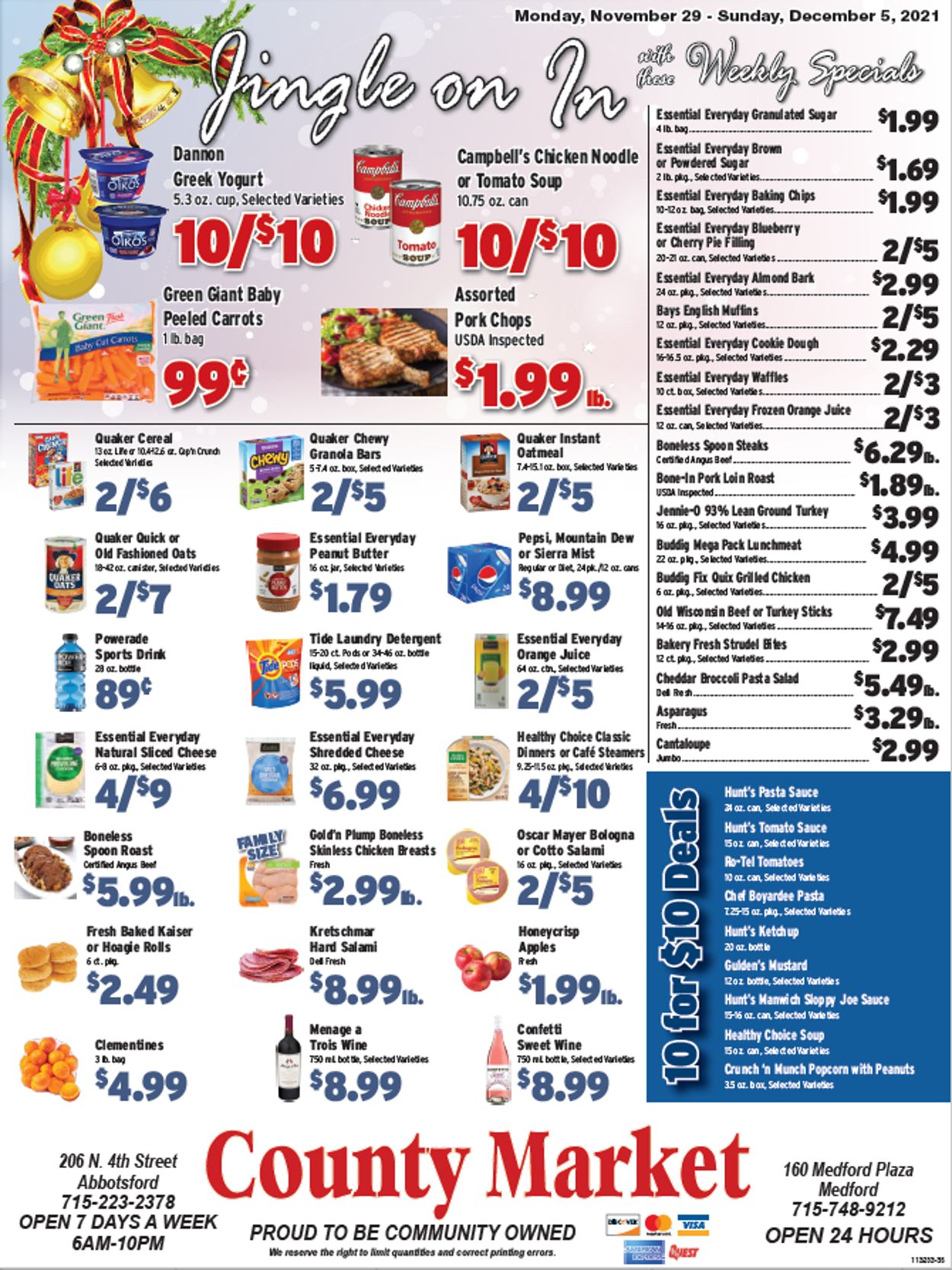 County Market Ad from 11/29/2021