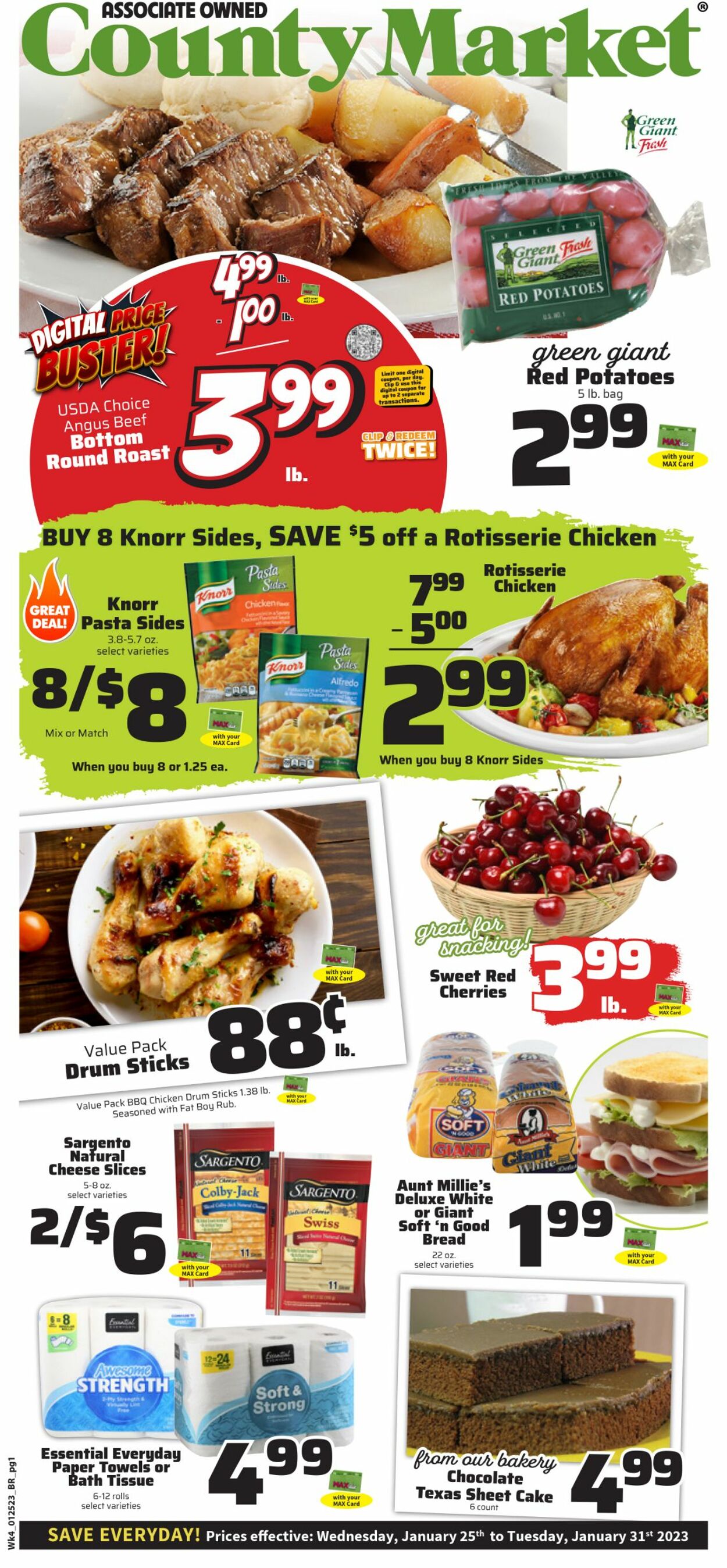 County Market Ad from 01/25/2023