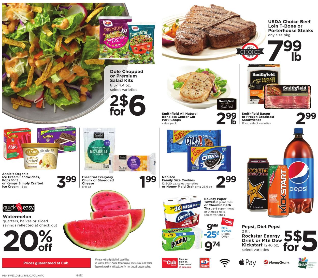 Cub Foods Ad from 08/01/2019