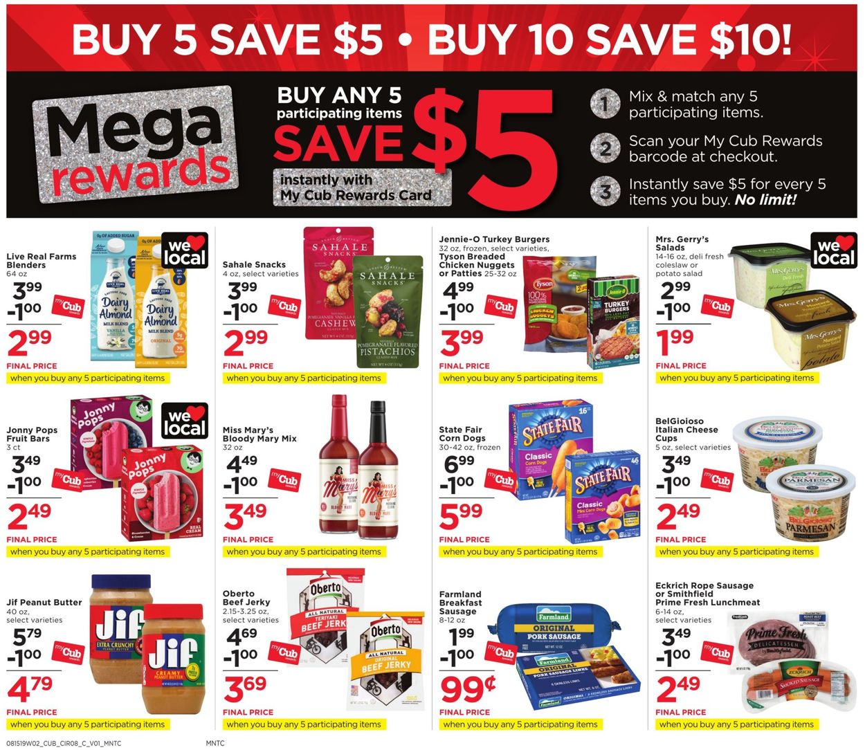 Cub Foods Ad from 08/15/2019
