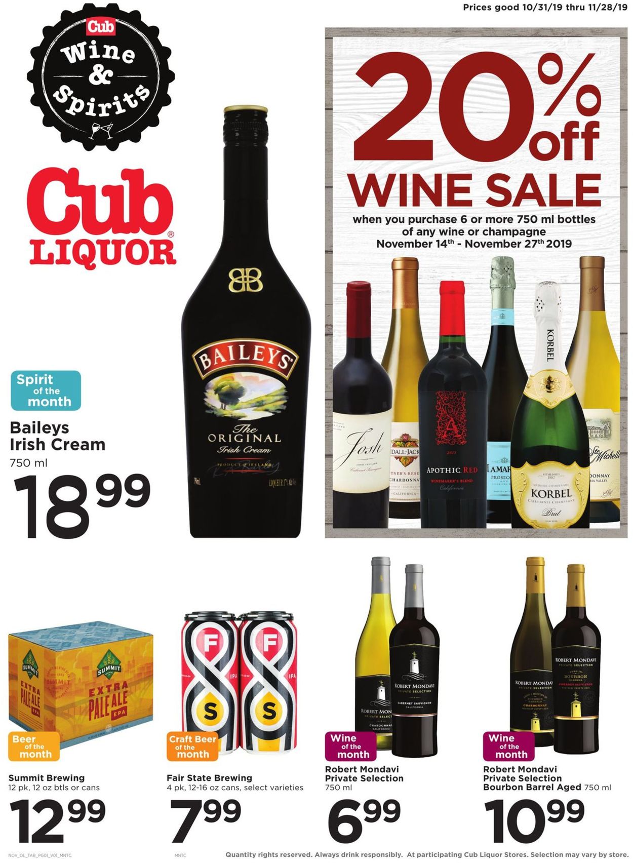 Cub Foods Ad from 10/31/2019