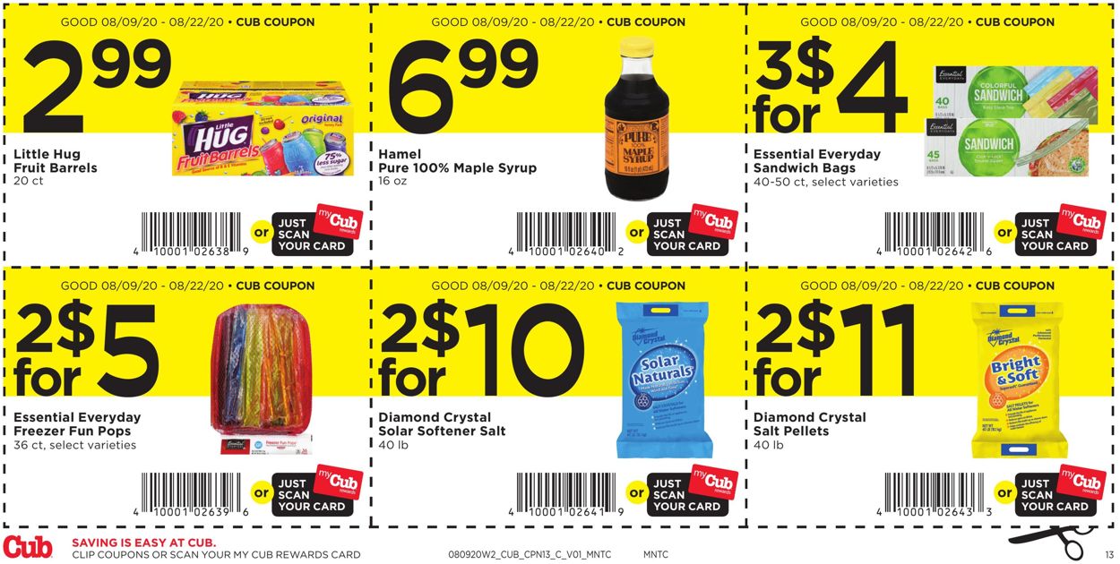 Cub Foods Ad from 08/09/2020