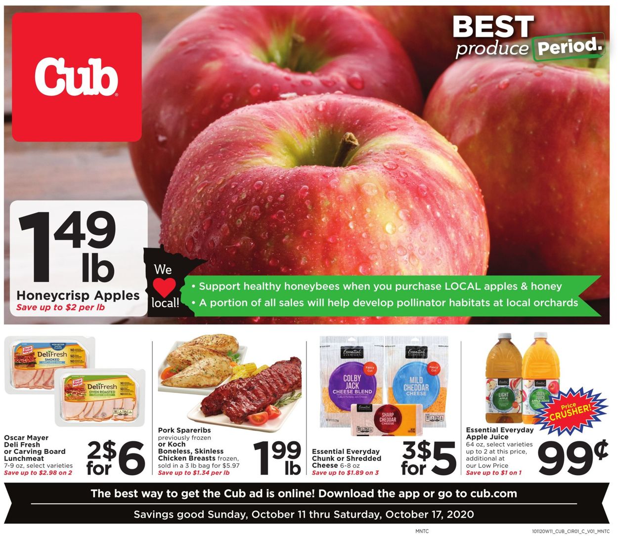 Cub Foods Ad from 10/11/2020