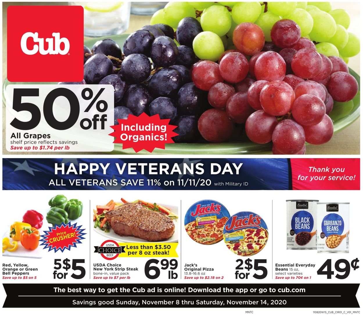Cub Foods Ad from 11/08/2020