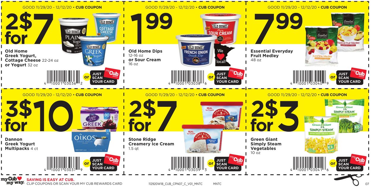 Cub Foods Ad from 11/29/2020
