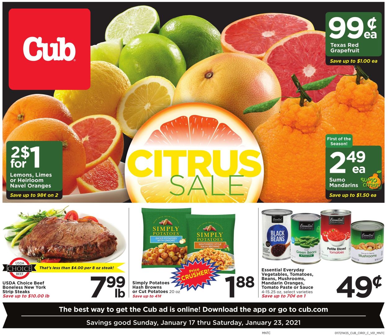 Cub Foods Ad from 01/17/2021