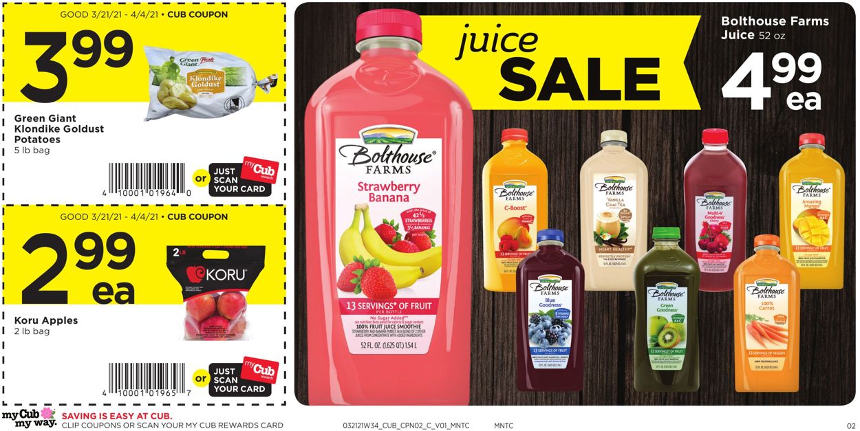 Cub Foods Ad from 03/21/2021