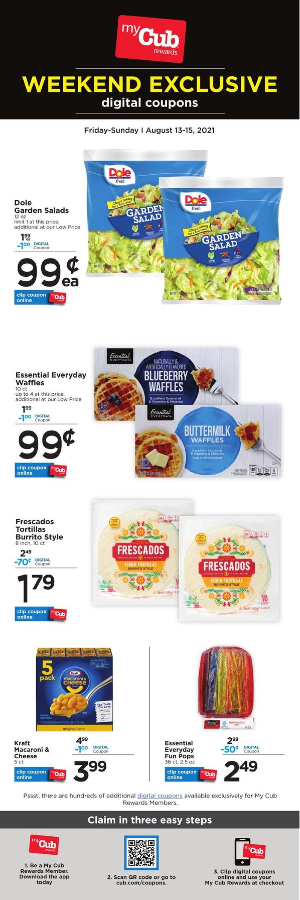 Cub Foods Ad from 08/13/2021