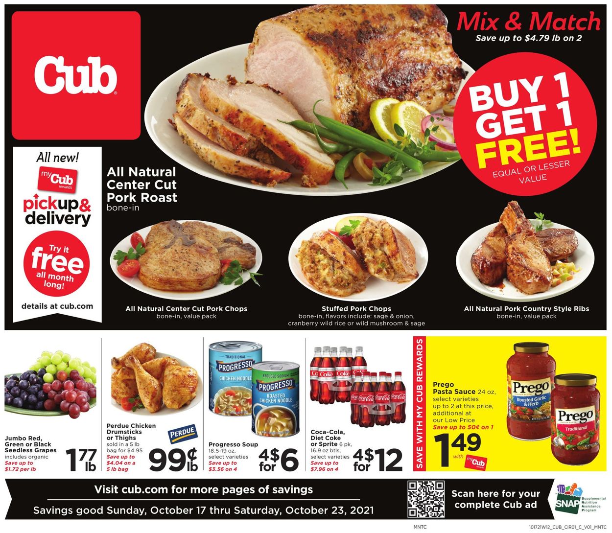 Cub Foods Ad from 10/17/2021