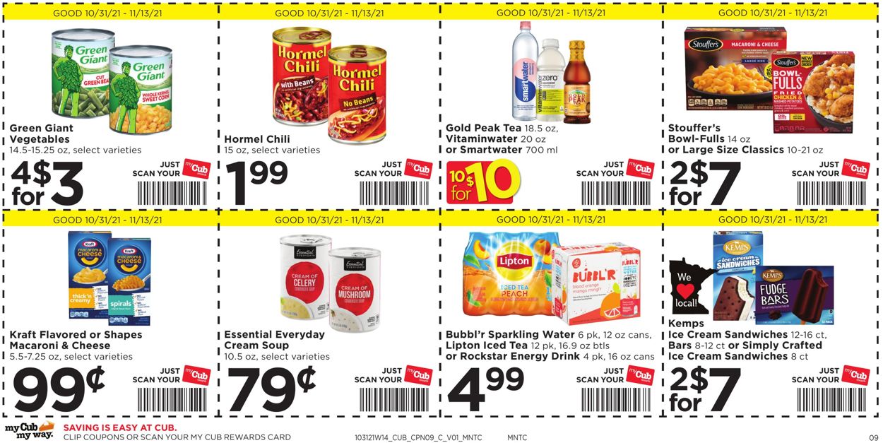 Cub Foods Ad from 10/31/2021