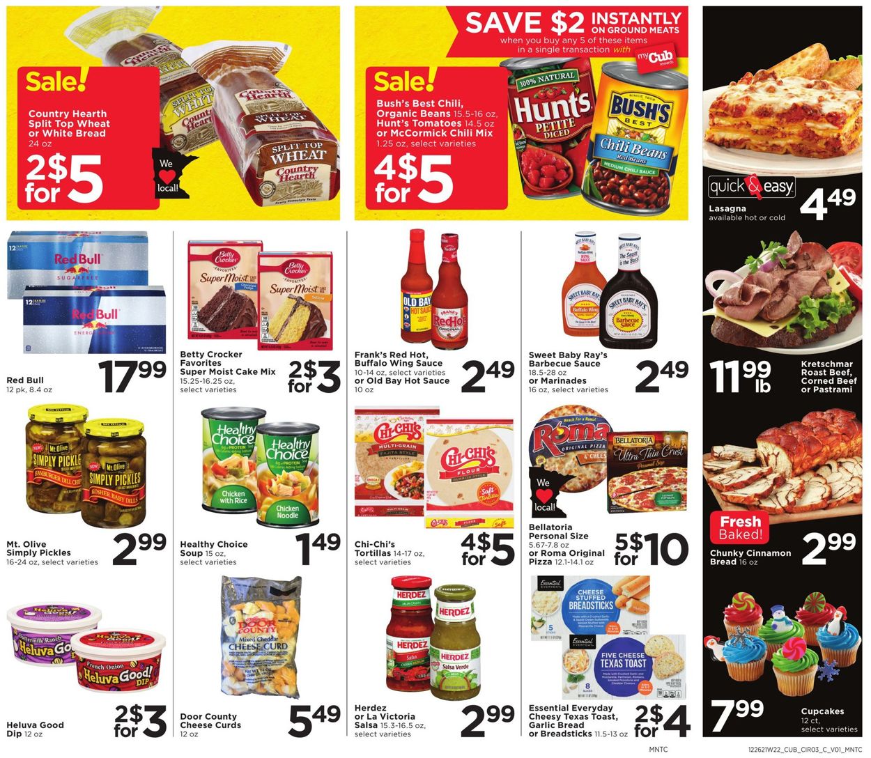 Cub Foods Ad from 12/26/2021