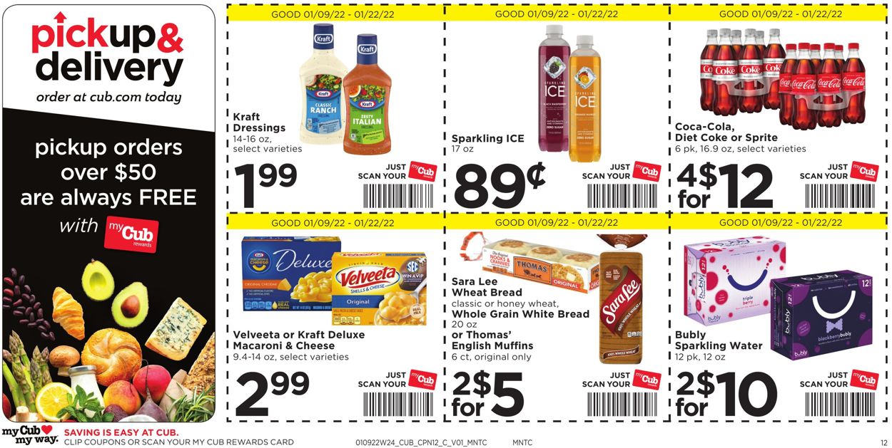 Cub Foods Ad from 01/09/2022
