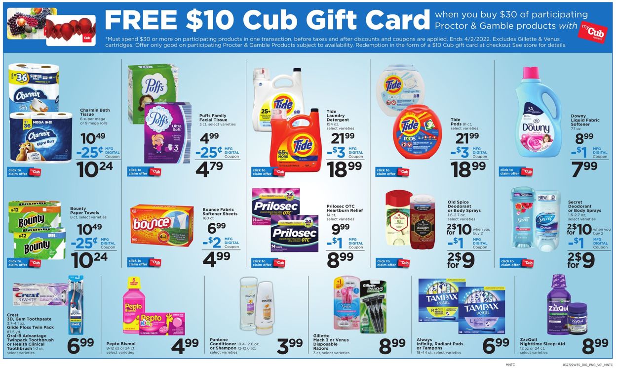 Cub Foods Ad from 03/27/2022