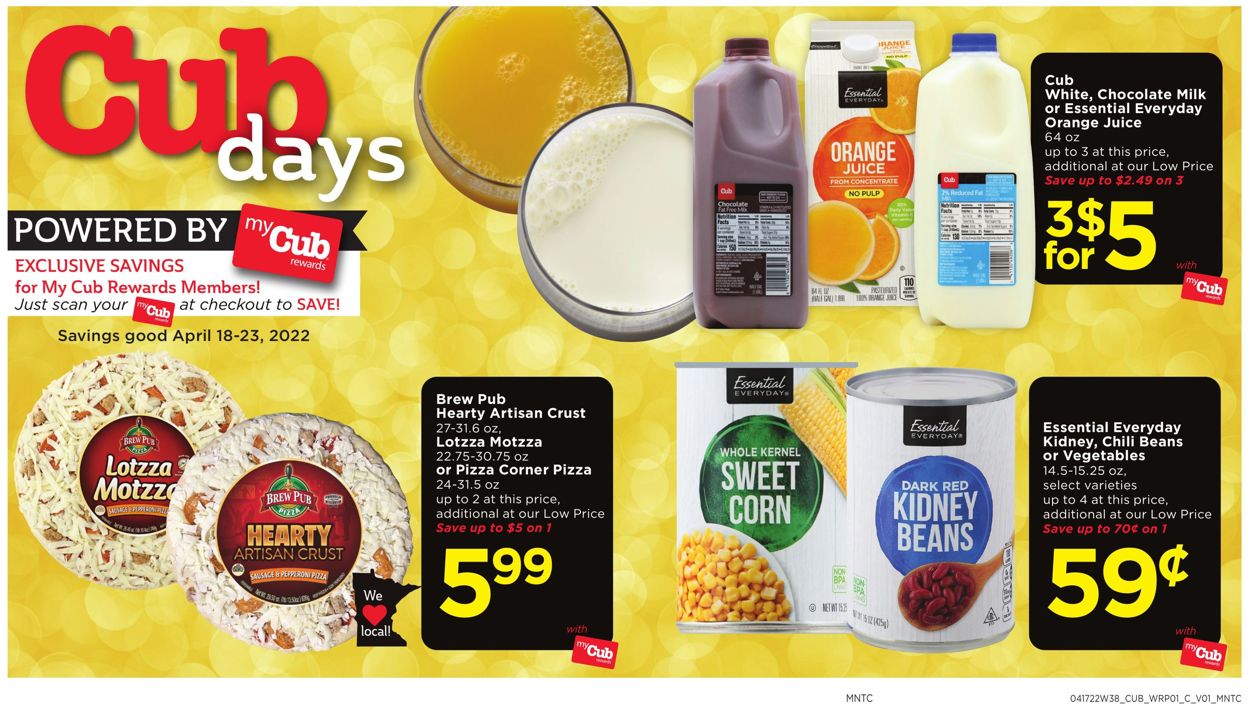 Cub Foods Ad from 04/18/2022