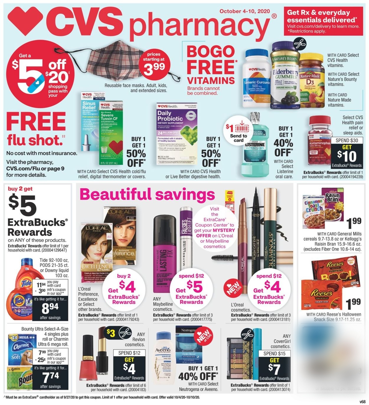 CVS Pharmacy Ad from 10/04/2020