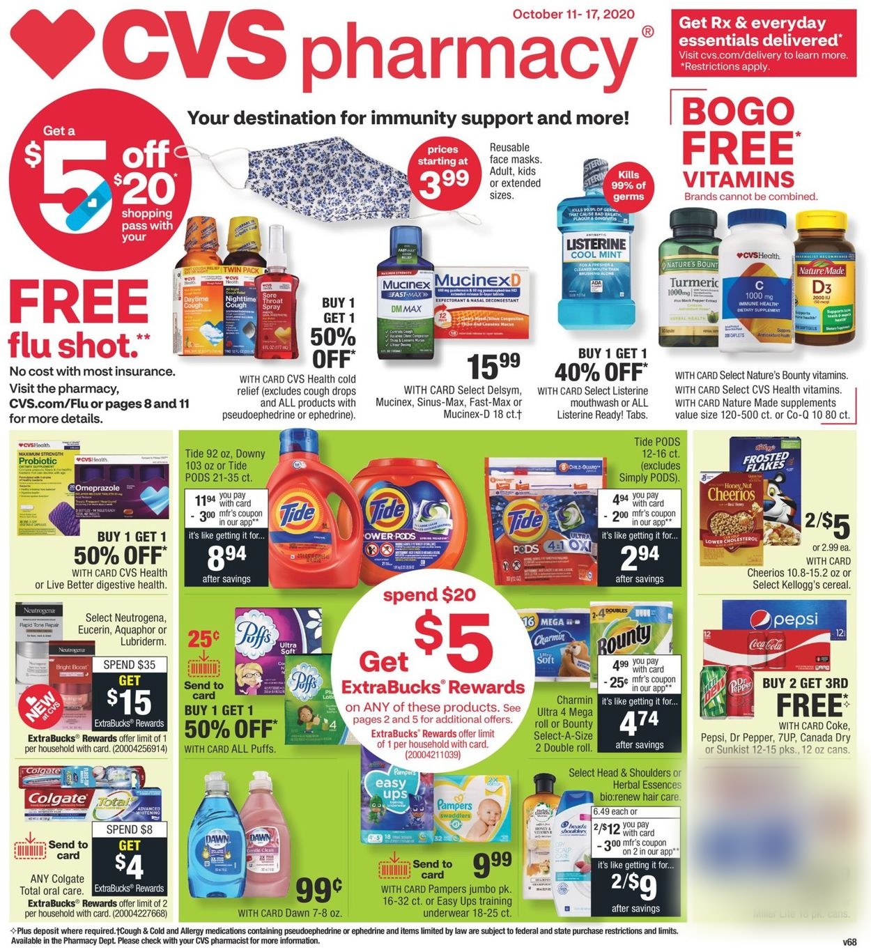CVS Pharmacy Ad from 10/11/2020