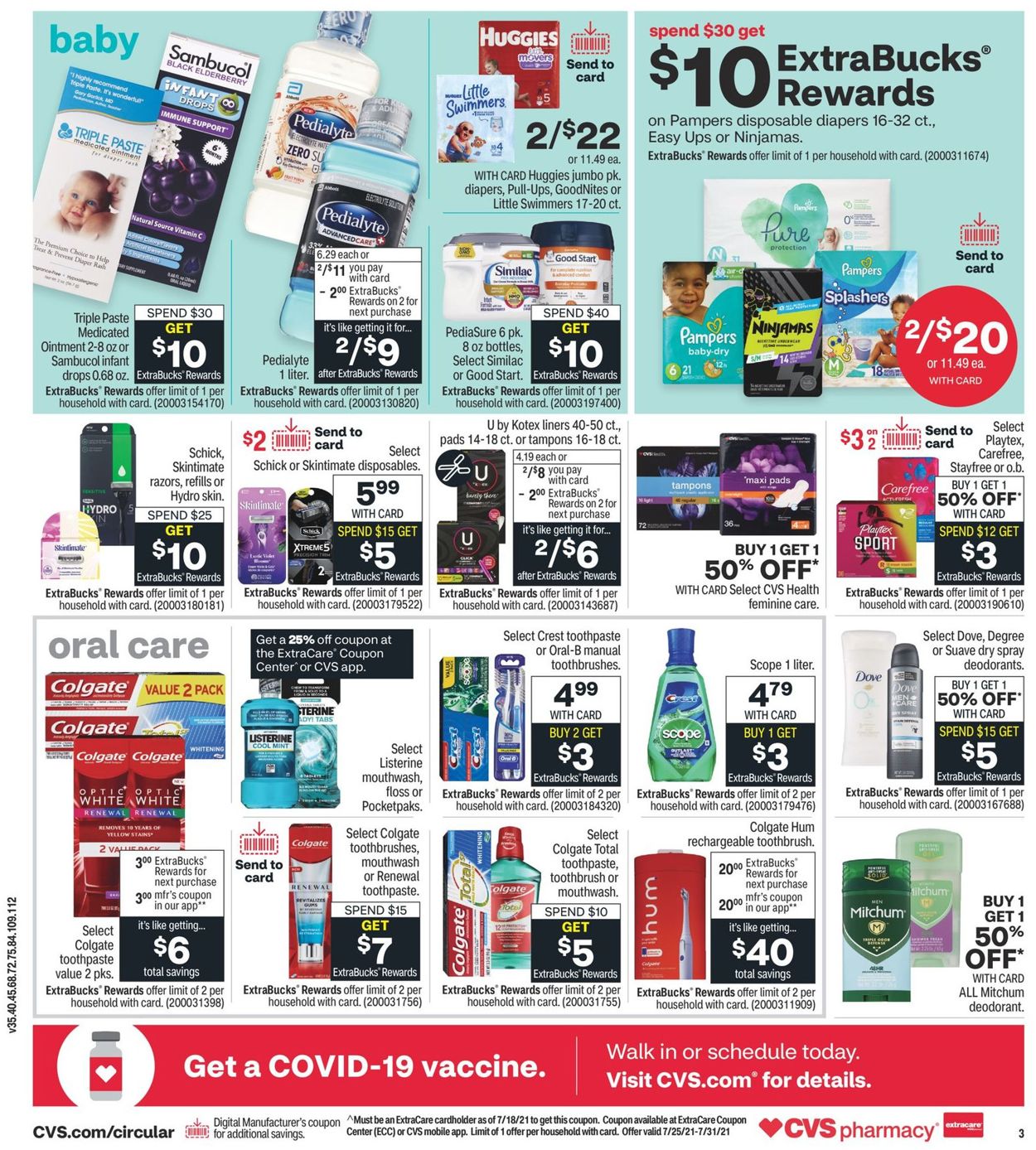 CVS Pharmacy Ad from 07/25/2021