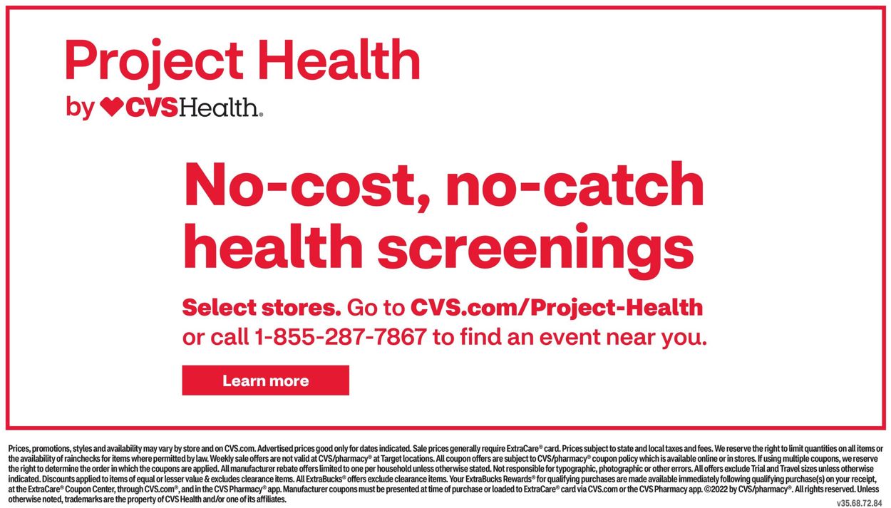 CVS Pharmacy Ad from 07/17/2022