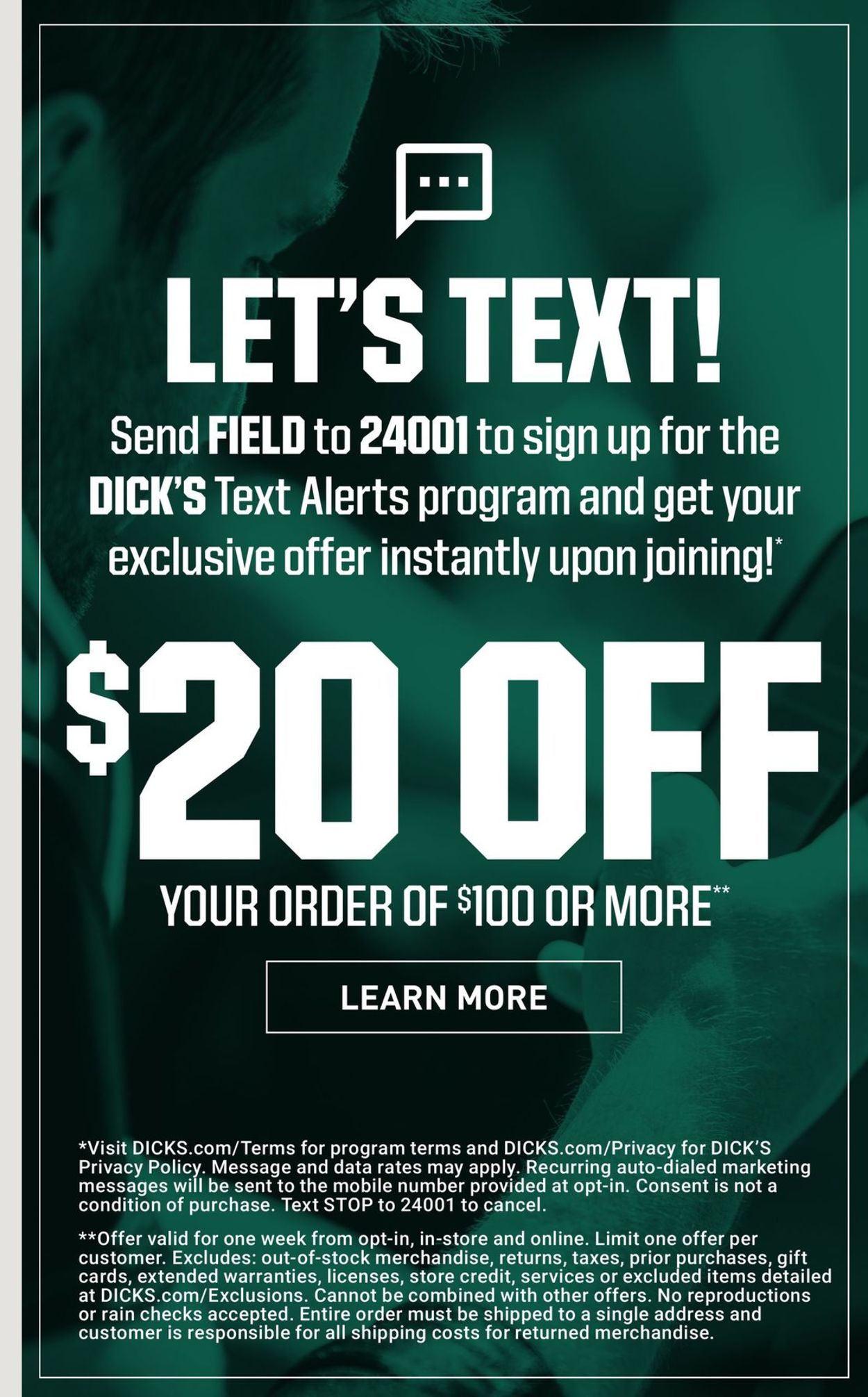 Dick's Ad from 10/18/2020