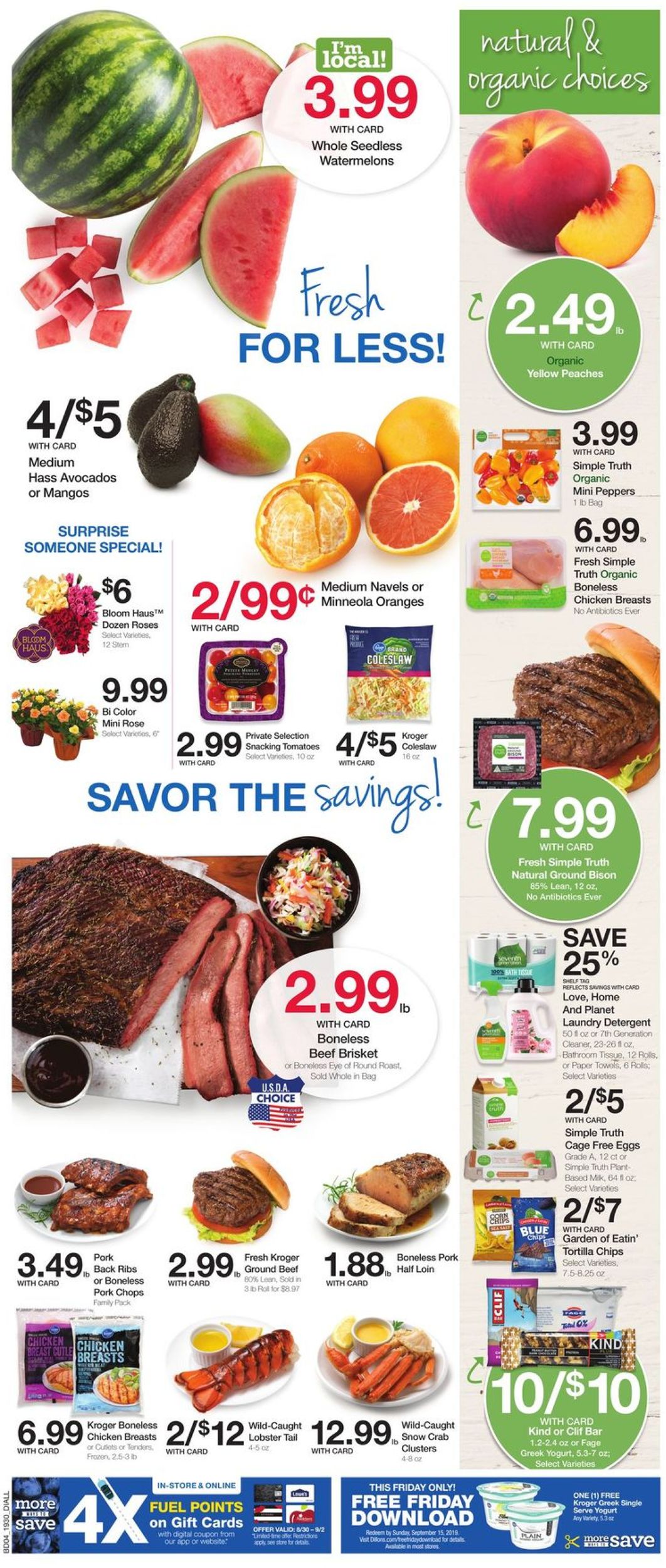 Dillons Ad from 08/28/2019