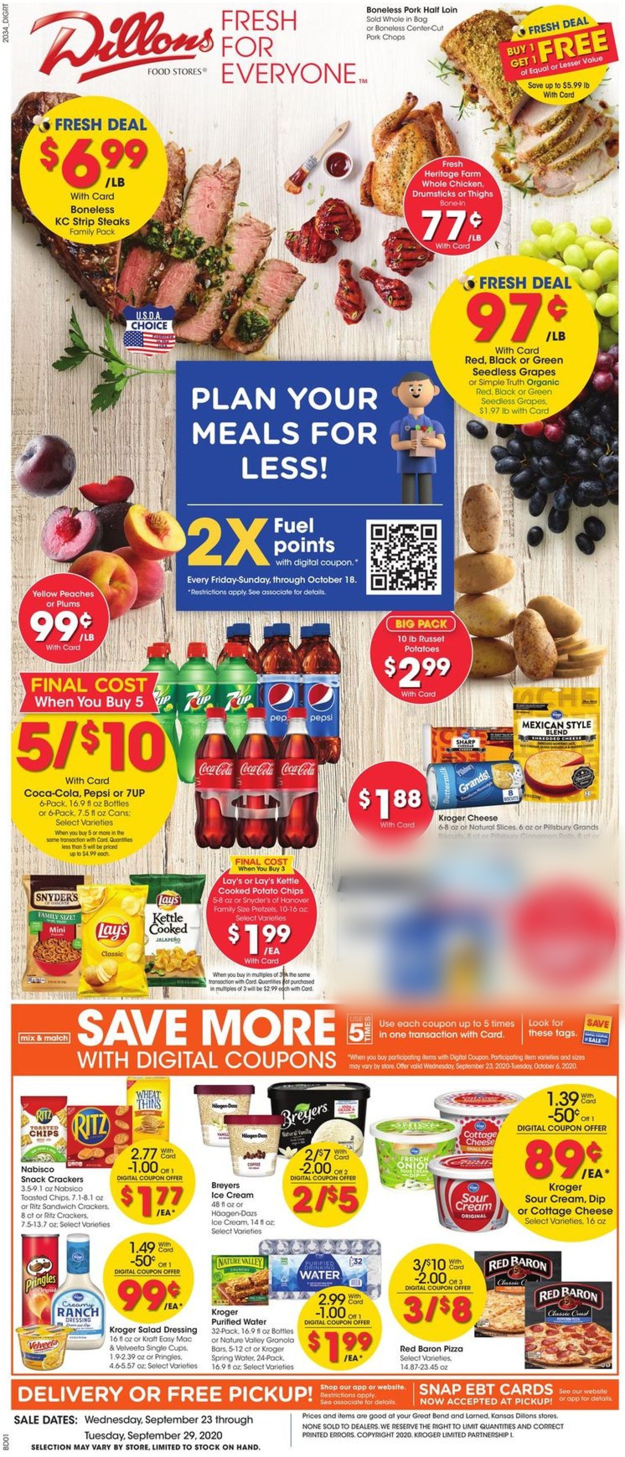 Dillons Ad from 09/23/2020